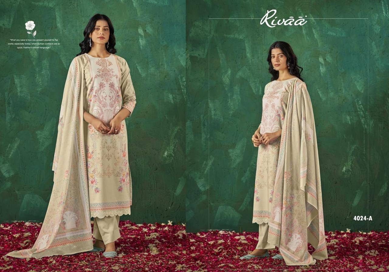SABAA Vol - 5 By Rivaa 4022 Series Beautiful Pakistani Suits Colorful Stylish Fancy Casual Wear Lawn Digital Print Dresses At Wholesale Price